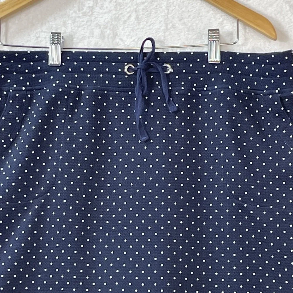 Attyre New York Womens Skort Sz 16 Navy Drawstring Waist‎ Stretchy Pockets